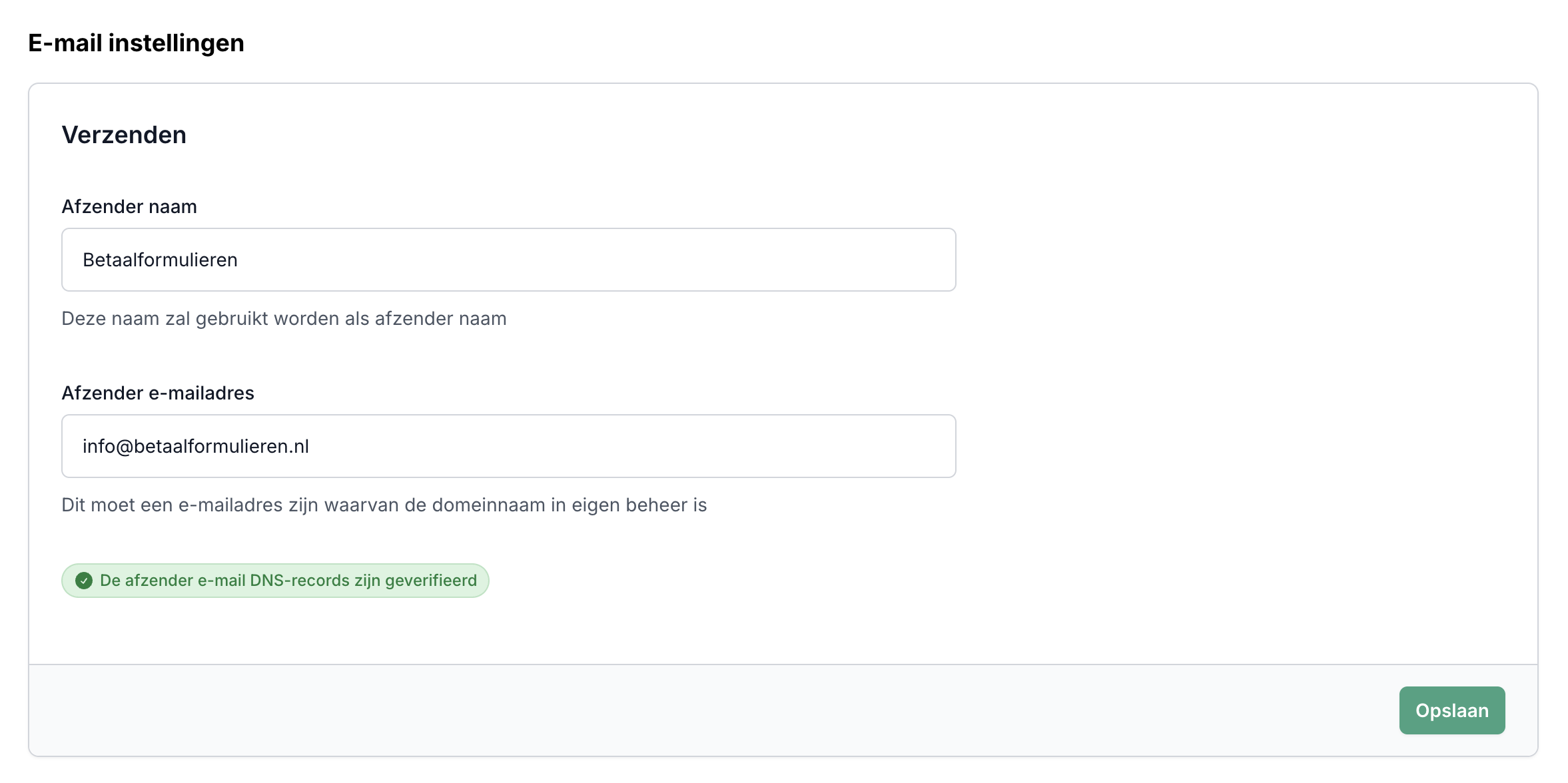 MemBirds E-mail instellingen